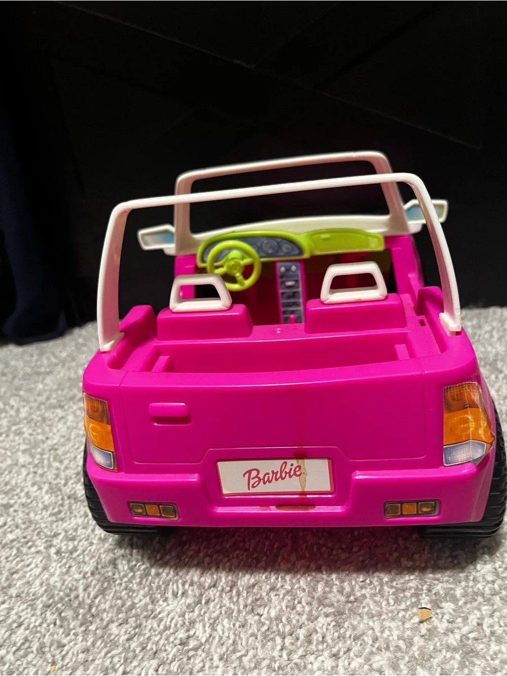 1999 Barbie Pink Jeep with Lime Green Accents
